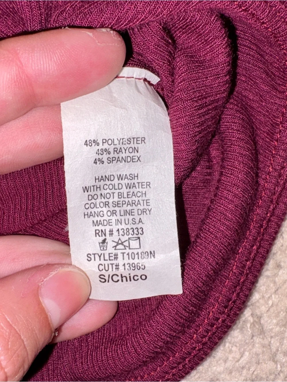 Better Be Strapless Maroon Bandeau Size: S